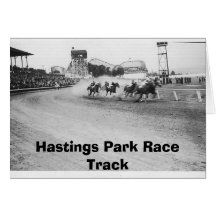 la voie, voie de course de parc de Hastings Carte De Vœux