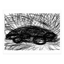 La voiture mobile carte postale