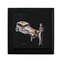 la voiture vintage classique et les années 1920 dé coffrets cadeaux