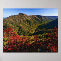 La vue d'automne de la gorge de Linville a souvent Affiches