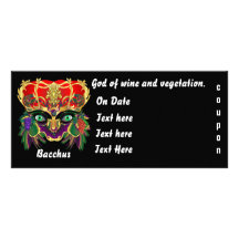 La vue de Bacchus de mythologie de mardi gras veui Double Carte