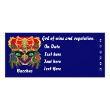 La vue de Bacchus de mythologie de mardi gras veui Cartes Doubles