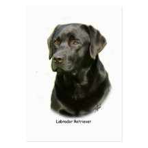 Labrador retriever noir modèle de carte de visite