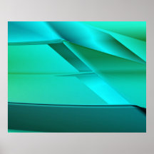 L'abrégé sur génétique art plie le vert bleuâtre poster