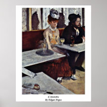 L'Absinthe par Edgar Degas Affiche