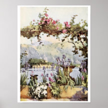 Lac Como italy d'aquarelle Posters