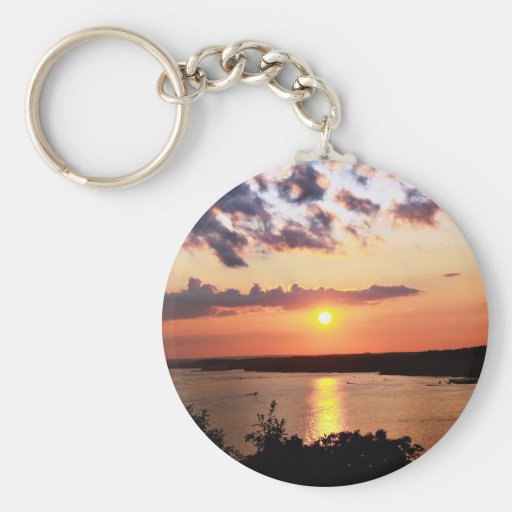 LAC DE L'OZARKS, COUCHER DU SOLEIL DU MISSOURI PORTE-CLEFS