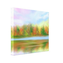 Lac reflection impressions sur toile