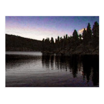 Lac rock Creek au crépuscule Carte Postale
