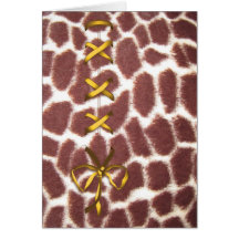 Lacée copie de girafe carte
