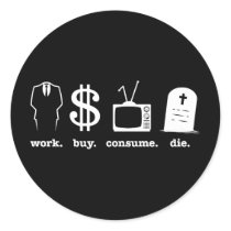 l'achat de travail consomment meurent autocollants