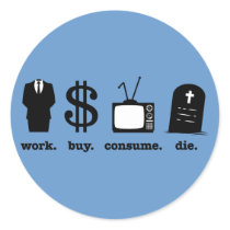 l'achat de travail consomment meurent autocollants