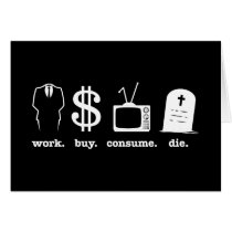 l'achat de travail consomment meurent cartes