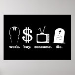 l'achat de travail consomment meurent posters