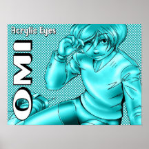 L'acrylique observe l'affiche de l'OMI