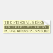 L'adhésif pour pare-chocs de Federal Reserve Autocollants Pour Voiture