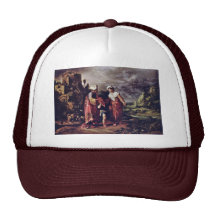 L'adieu de Hagar par Lastman Pieter Pietersz. Casquette De Camionneur