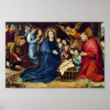 L'adoration des bergers va par Hugo Van De Posters