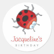 Ladybird/autocollant d'étiquette de cadeaux cadeau