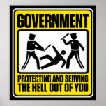 L'affiche d'avertissement de gouvernement