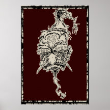 L'affiche principale rétrécie malheureuse de toile