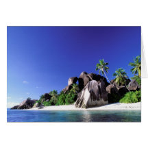 L'Afrique, Seychelles, île de Digue de La. Granit  Cartes De Vœux