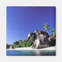 L'Afrique, Seychelles, île de Digue de La. Granit  Aimant