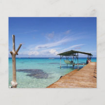 Lagune bleue chez le Tuamotus, Polynésie française Prospectus Personnalisés