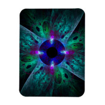 L'aimant de prime d'art abstrait d'oeil magnets rectangulaire