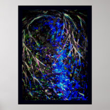 L'air du bleu Digital a augmenté l'art abstrait Affiche