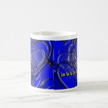laissé allez et laissez les coeurs de Dieu, tasse