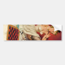 Laisse le jeu un jeu - rétro fille de pin-up adhésifs pour voiture