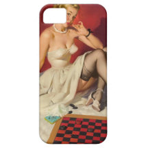 Laisse le jeu un jeu - rétro fille de pin-up coques Case-Mate iPhone 5