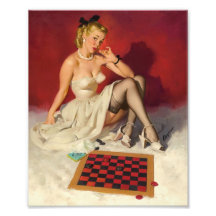 Laisse le jeu un jeu - rétro fille de pin-up photo