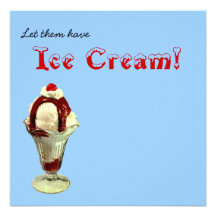 Laissez-les avoir la crème glacée !  Invitation de