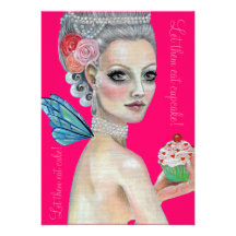 Laissez-les manger le gâteau invitation