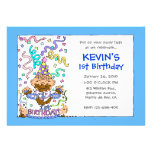 Laissez-les manger le gâteau - le ęr anniversaire  invitation