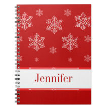 Laissez lui neiger carnet, rouge