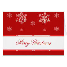 Laissez lui neiger carte de voeux de Noël, rouge