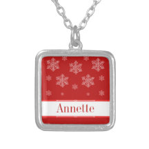 Laissez lui neiger collier, rouge
