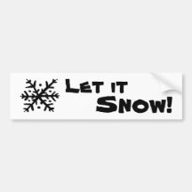 Laissez lui neiger flocon de neige de flottement autocollant pour voiture