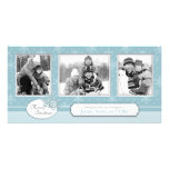 Laissez lui neiger trio de carte photo cartes de vœux avec photo