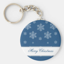 Laissez lui neiger vacances Keychain, bleu royal Porte-clef