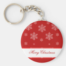 Laissez lui neiger vacances Keychain, rouge Porte-clef