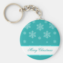 Laissez lui neiger vacances Keychain, turquoise Porte-clés
