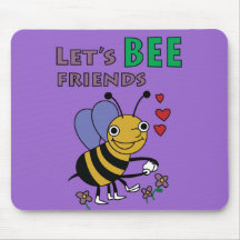Laissez-nous des amis Mousepad d'abeille Tapis De Souris