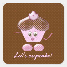 laissez-nous petit gâteau ! sticker carré