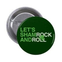 Laissez-nous shamrock et petit pain badges