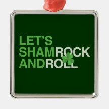 Laissez-nous shamrock et petit pain décoration pour sapin de noël