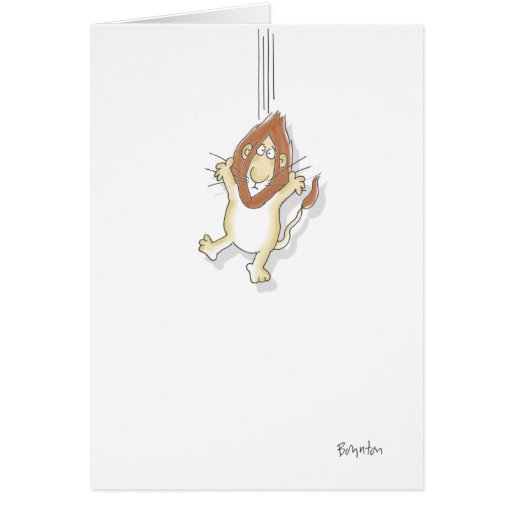 LAISSEZ- TOMBERVOUS UN LION CARTE DE VŒUX